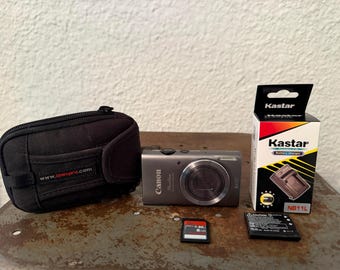 Canon PowerShot ELPH 130is Digital Camera, 8X Optical Zoom Bundle TESTED READ