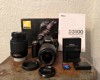 Nikon D3100 DSLR Camera W/ 2 Lenses - Bundle Kit Extras S/C 6293 Tested