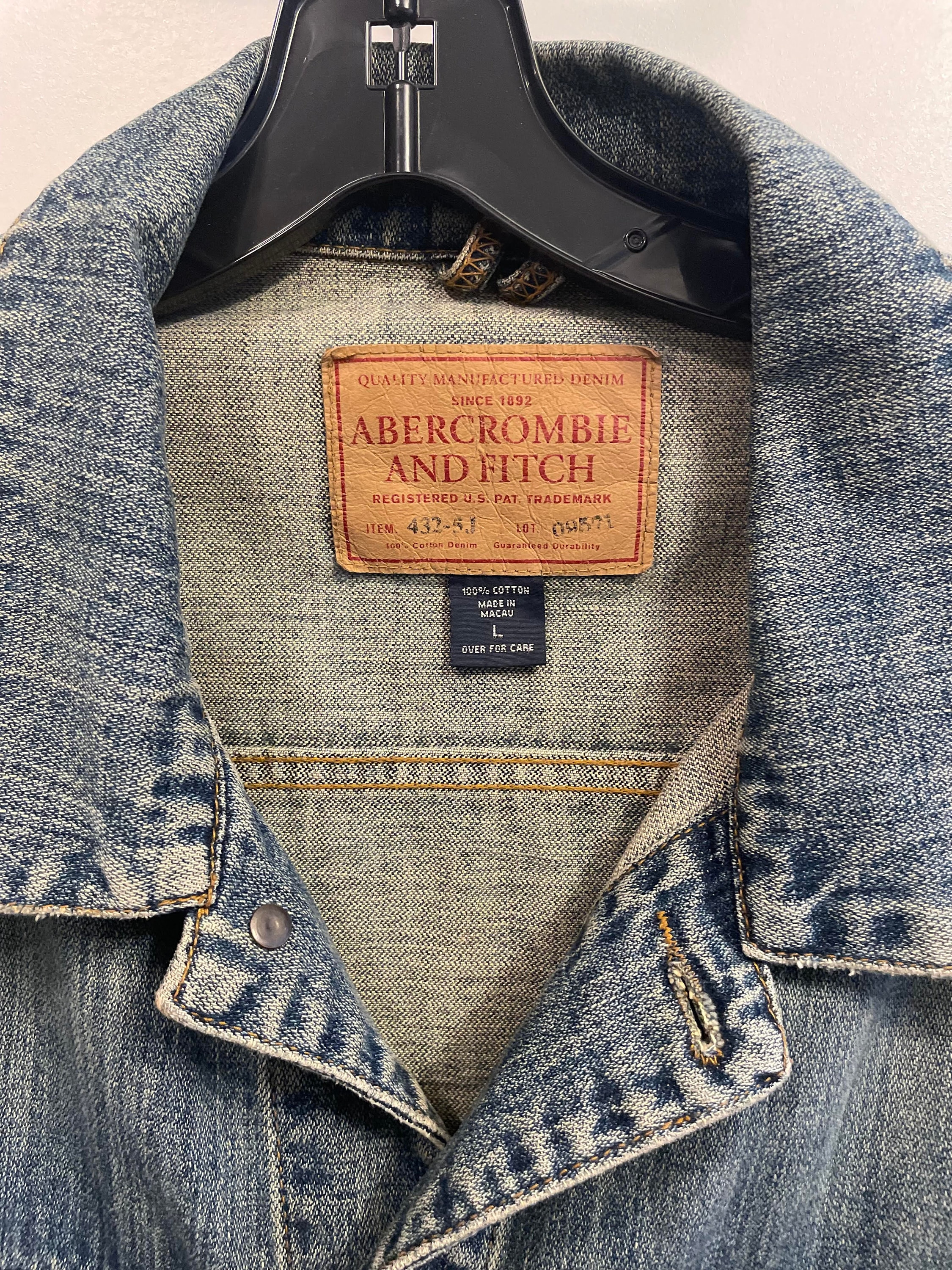 Vintage Abercrombie & Fitch Denim Jacket Blue Jean Workwear Vintage Abercrombie & Fitch Denim Jacket Blue Jean Workwear
