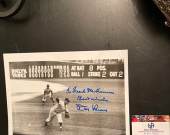 Don Larsen Yankees Autographed  8 x 10 photo Perfect Game COA GV 936951