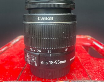 Canon EF-S 18-55mm f/3.5-5.6 IS Telephoto Zoom Lens Inspected TESTED Works Great
