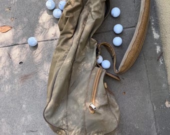 Vintage Cougar Canvas Khaki Golf Bag - Good Condition Please Read