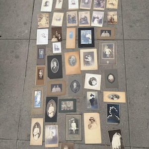 Lote de 47 fotografías antiguas de gabinete de la década de 1880, retratos de niños, familias y personas, WA, Idaho, Kansas, etc., LEER