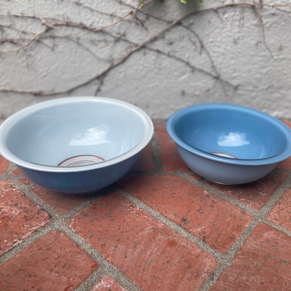 Light Blue Mixing Bowls Etsy