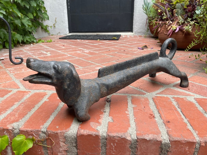Antique Cast Iron Dachshund Boot Scraper Weiner Dog Boot Etsy