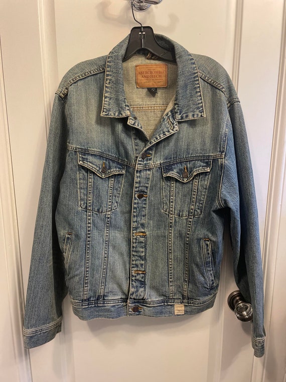 Vintage Abercrombie & Fitch Denim Jacket Blue Jean Workwear Vintage Abercrombie & Fitch Denim Jacket Blue Jean Workwear