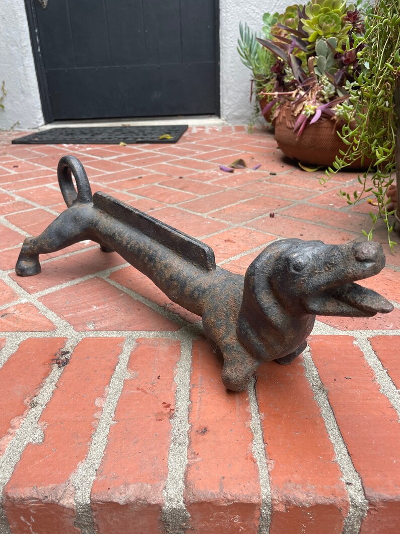 Antique Cast Iron Dachshund Boot Scraper Weiner Dog Boot Etsy