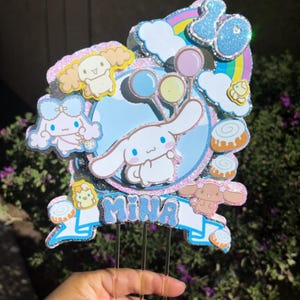 Cinnamon bunny Cake topper, Kawaii Bunny Melody Party, Cute bunny Birthday Party