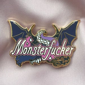 Monster f*cker Pin - Hard enamel, gold color plating