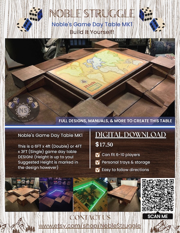 Dungeons and Dragons Gaming Coffee Table plans Etsy Hong Kong