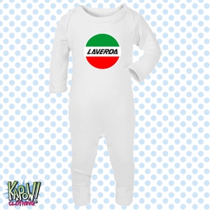 LAVERDA Motorcycle Biker Motorbike Classic Superbikes MotoGP Baby Grow ROMPER Sleep Suit Gift-Newborn/0-3m/3-6m/6-12m-18 colours-100% Cotton