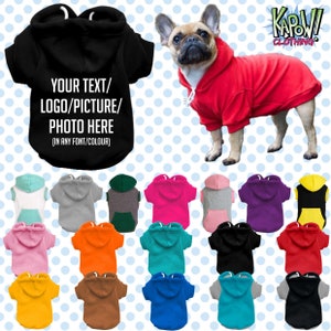 Add Your Custom Text or Logo to Your Dog Hoodie Sweatshirt (pet Clothing)  (Medium, Red) : Pet Supplies 