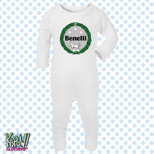 BENELLI Motorcycle Biker Motorbike Classic Superbikes MotoGP Baby Grow ROMPER Sleep Suit Gift-Newborn/0-3m/3-6m/6-12m-18 colours-100% Cotton