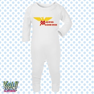 MOTO MORINI Motorcycle Biker Motorbike Classic Superbikes MotoGP Baby Grow ROMPER Sleep Suit Gift-Newborn/0-3m/3-6m/6-12m-18 colours-Cotton