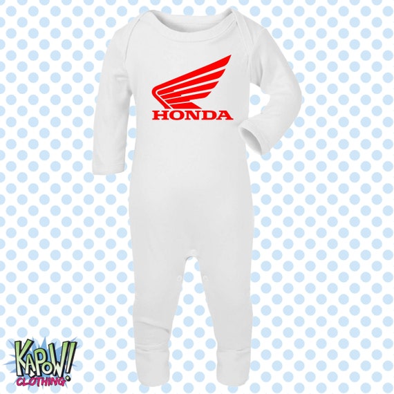 HONDA Motorcycle Biker Motorbike Classic Superbikes Motogp Baby Grow ROMPER  Sleep Suit Gift Newborn/0-3m/3-6m/6-12m 18 Colours-100% Cotton -   Finland