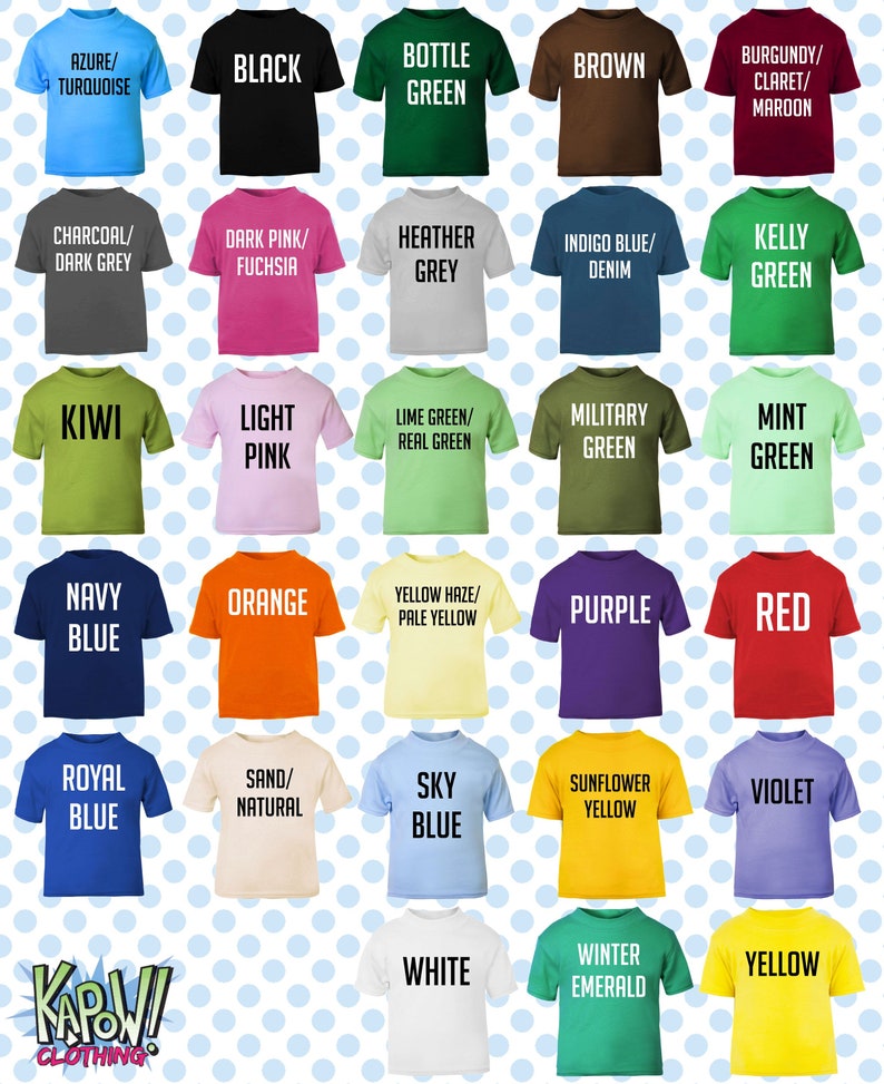 Custom Personalised Baby/Kids/Children's T-SHIRT Name Funny Gift 0-6m-14-15yrs Choose your own text/logo/photo 28 colours 100% Cotton image 2
