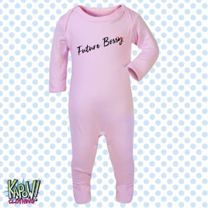 Pelele de bebé personalizado, traje de dormir, regalo todo en uno, recién nacido, 0-3 meses, 3-6 meses, 6-12 meses. Elige tu propio texto, logotipo o foto. 10 colores. Algodón. imagen 4