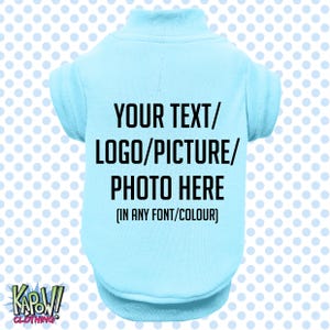 Custom Personalised Dog Puppy Pet T-SHIRT Clothes Name Funny- XXS-4XL-Choose your own text/logo/photo-10 colours-100% Polyester-Short Sleeve image 11
