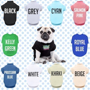 Custom Personalised Dog Puppy Pet T-SHIRT Clothes Name Funny- XXS-4XL-Choose your own text/logo/photo-10 colours-100% Polyester-Short Sleeve image 2