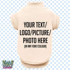 Custom Personalised Dog Puppy Pet T-SHIRT Clothes Name Funny- XXS-4XL-Choose your own text/logo/photo-10 colours-100% Polyester-Short Sleeve image 9