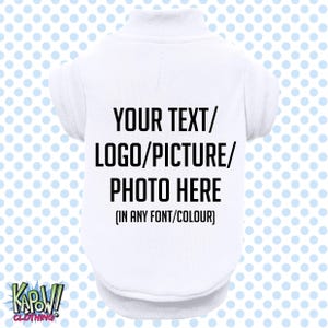 Custom Personalised Dog Puppy Pet T-SHIRT Clothes Name Funny- XXS-4XL-Choose your own text/logo/photo-10 colours-100% Polyester-Short Sleeve image 15
