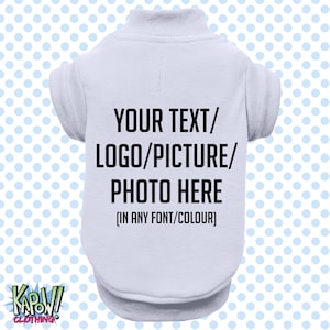 Custom Personalised Dog Puppy Pet T-SHIRT Clothes Name Funny- XXS-4XL-Choose your own text/logo/photo-10 colours-100% Polyester-Short Sleeve image 12