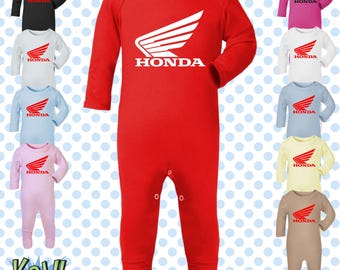 Pelele para bebé, diseño de motociclista Honda, motociclista, motociclista, superbikes clásicas, MotoGP, regalo para recién nacido, 0-3 meses, 3-6 meses, 6-12 meses, 10 colores, 100 % algodón.
