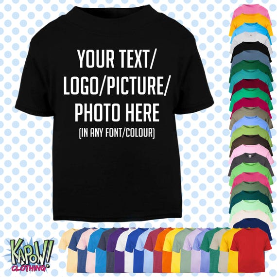 name personalisation tee shirt