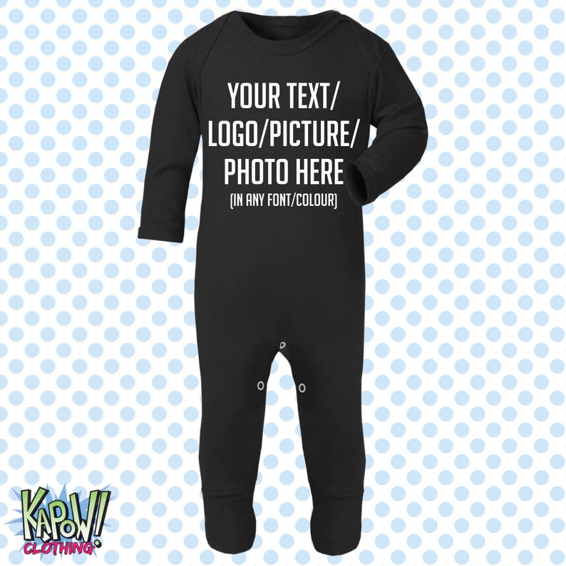 Custom Personalised Baby Grow ROMPER Sleep Suit Allinone Etsy UK