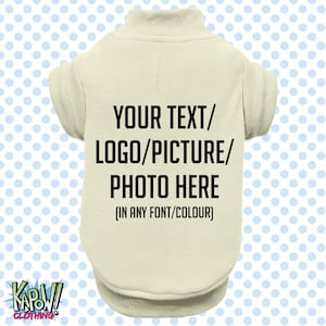 Custom Personalised Dog Puppy Pet T-SHIRT Clothes Name Funny- XXS-4XL-Choose your own text/logo/photo-10 colours-100% Polyester-Short Sleeve image 13