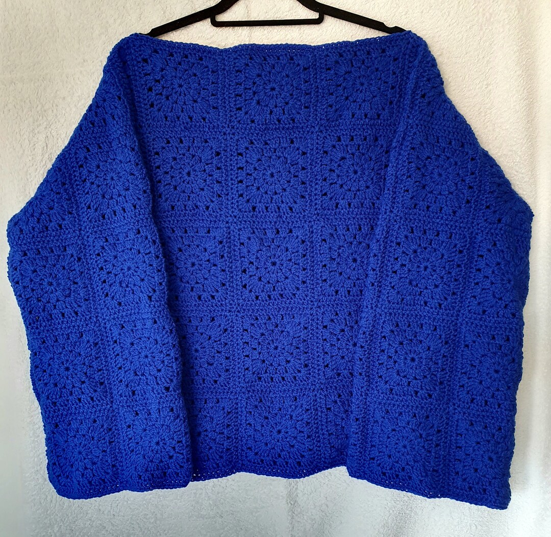 Crochet Granny Square Jumper Etsy