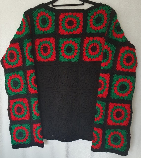 Crochet jumper, Granny Squares, Boho, Vintage