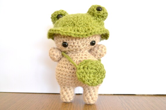 Mushroom Friend With Frog Hat - Etsy 