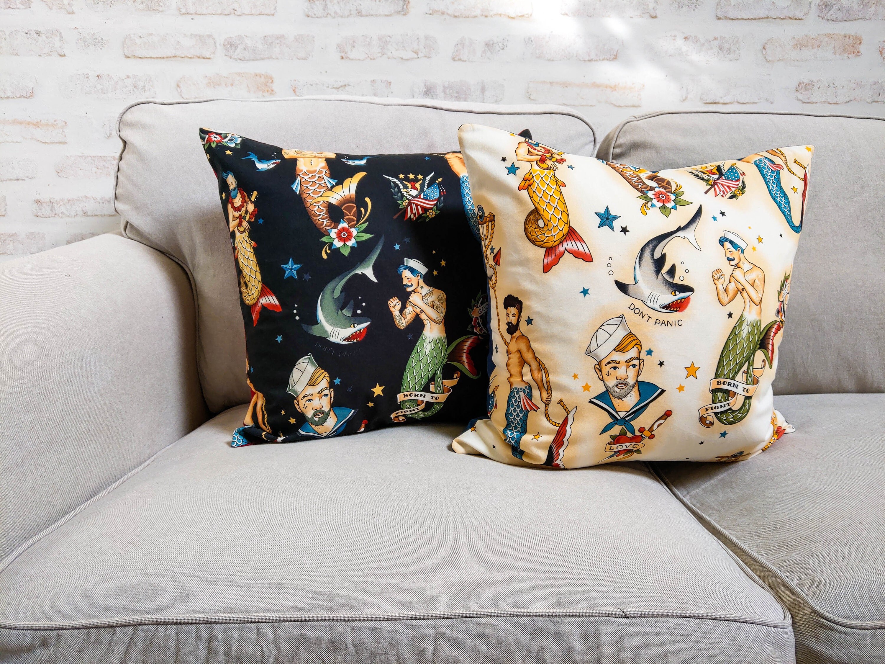 Housse de Coussin 50x50cm/Collection Triton