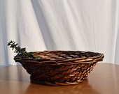 Vintage Basket Bowl, Boho Decor, Small Vintage Basket, Farmhouse Decor Basket, Vintage Basket Planter