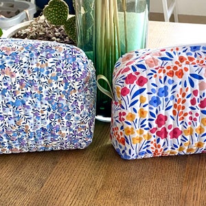 Large quilted toiletry bag