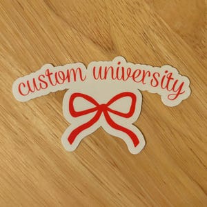 CUSTOM University sticker laptop sticker water bottle sticker trendy college sticker university