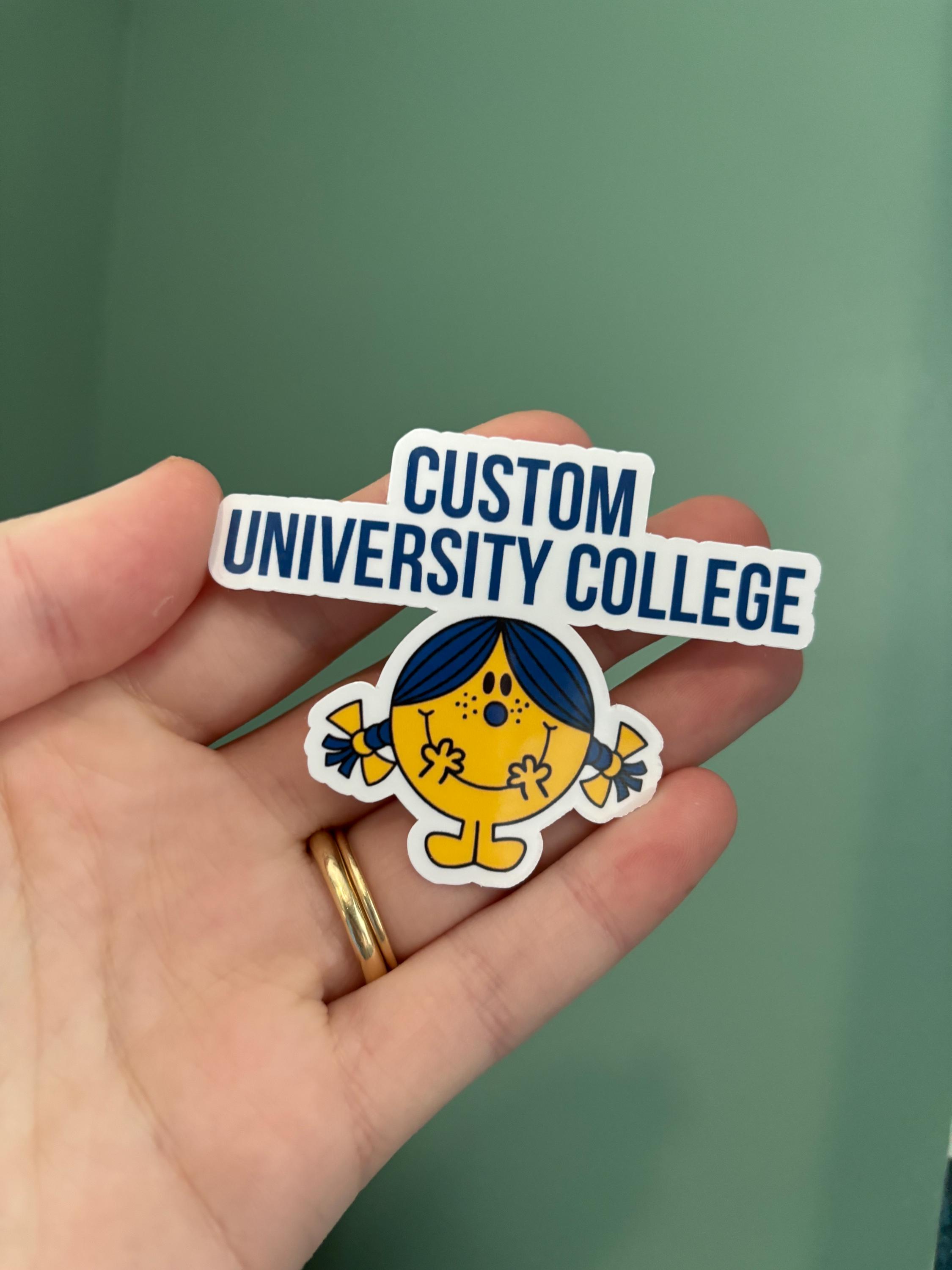 CUSTOM University Sticker Laptop Sticker Water Bottle Sticker Trendy ...