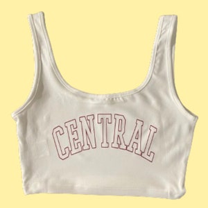 CUSTOM University cropped tank top tailgate tank custom college apparel tailgate crop top tailgate outfit tailgate shirt college merch cmu