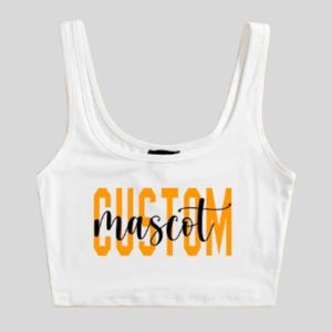 CUSTOM University cropped tank top tailgate tank college apparel tailgate crop top tailgate outfit tailgate outfit college merch baby tee