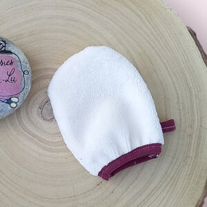 Mini-Gant pour adulte ou Gant d&#39;apprentissage pour enfants  couleur Ecru - élastique Bordeau