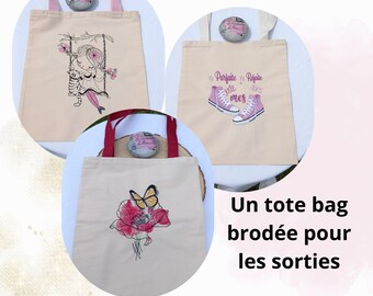 Tote bag brodé (5 variations au choix)