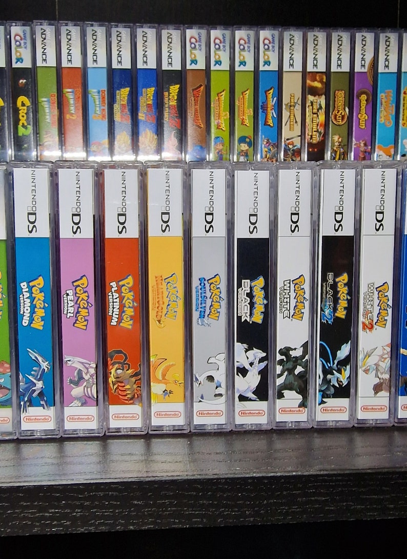 Lijst voor alle 9 Pokemon DS Game Cases van Diamond tot White Etsy