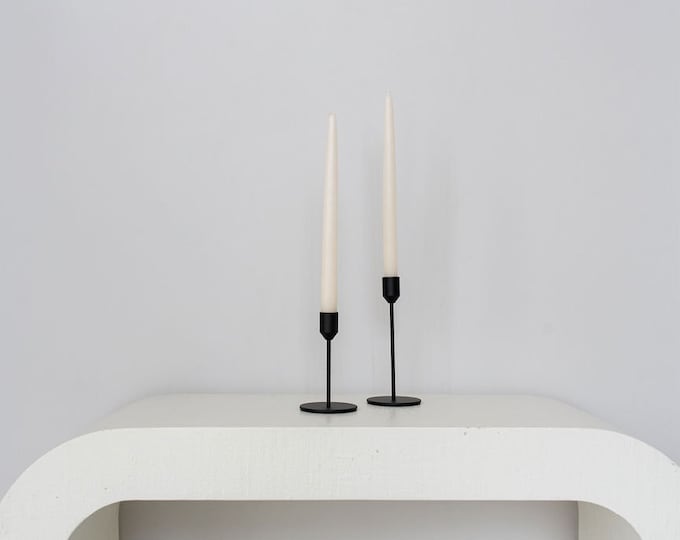 Modern Black Candle Holders, Black Metal Candle Holders, Black Candle