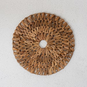 Woven Hyacinth Charger Plate | Placemats,  Natural Woven Placemat, Contemporary Placemat, Natural Boho Round Placemat, 14&quot; Charger Plate