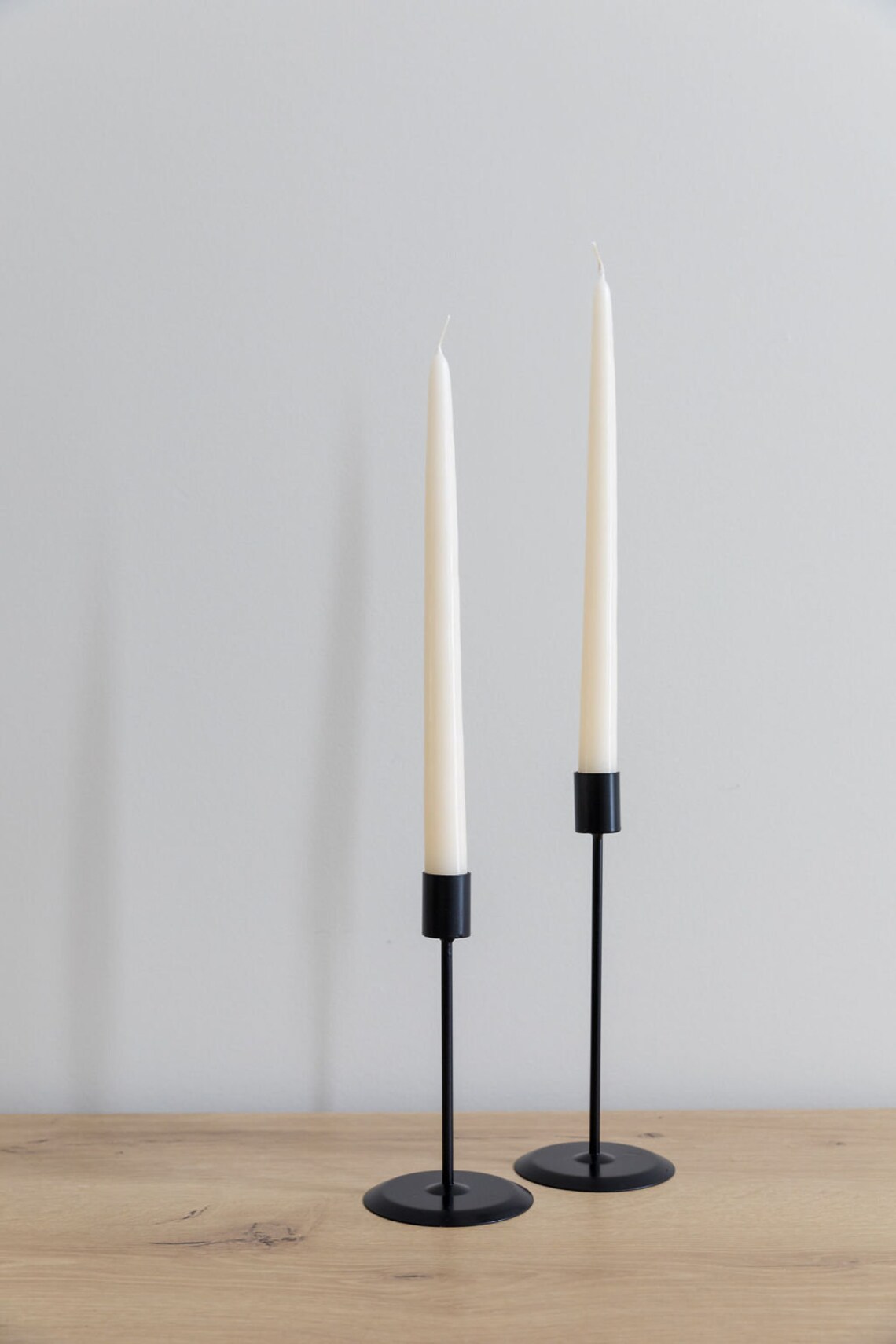 Modern Black Metal Tapered Candle Holder Candle Stick Holder Etsy