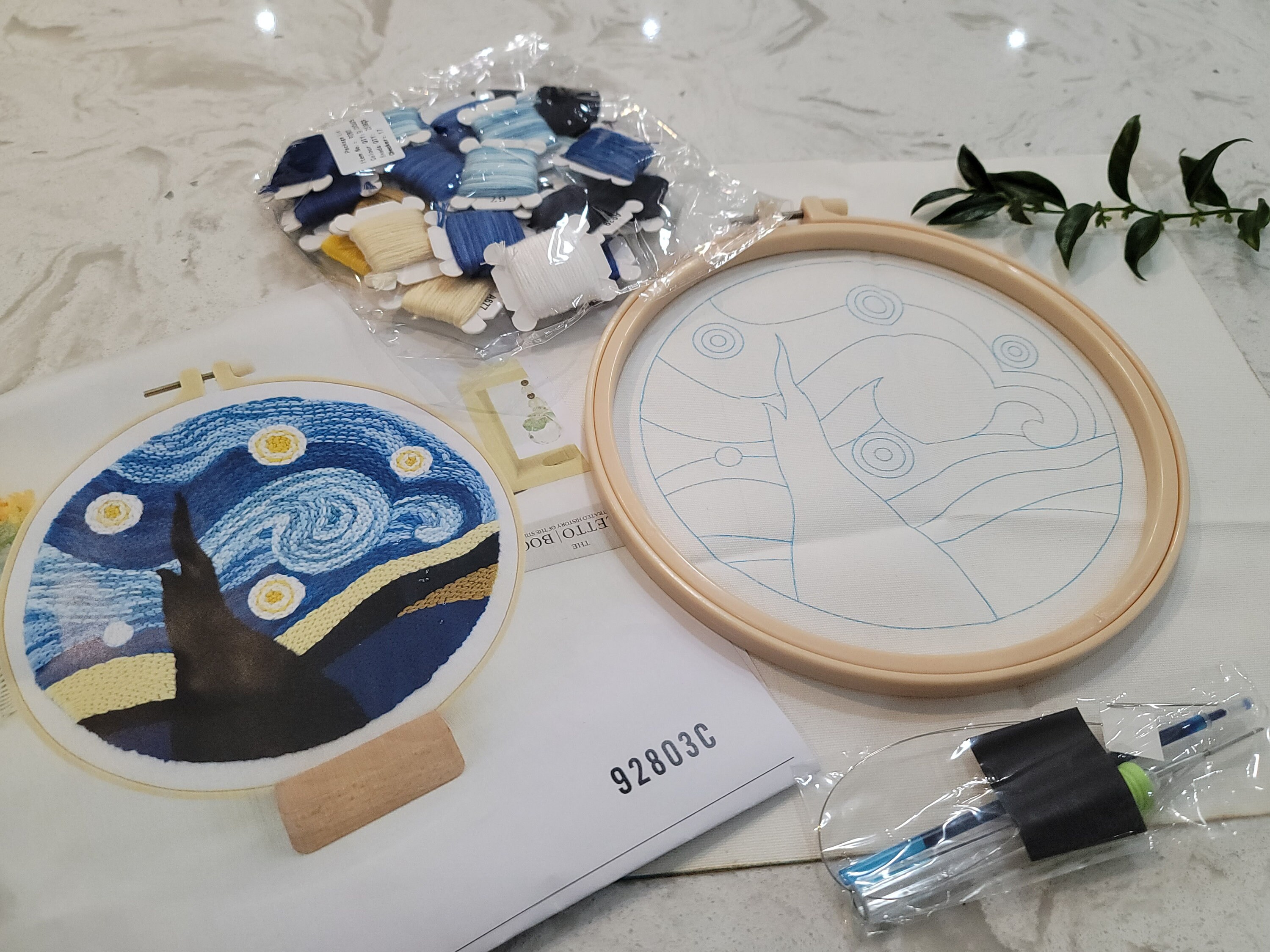 Van Gogh Punch Needle Kit for Beginner Beginner Punch Needle Etsy