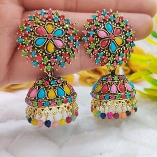 Large Jhumkas - Etsy