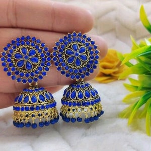 Blue Jhumkas Etsy Australia