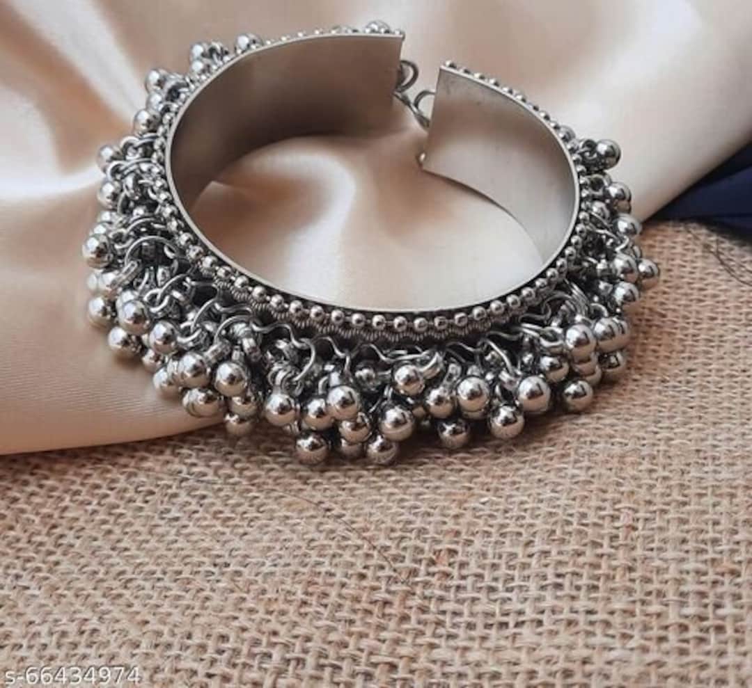 Indian Bangle Oxidized Bracelet Silver Jewelry Women Gift Elephant Ethnic  Boho | eBay